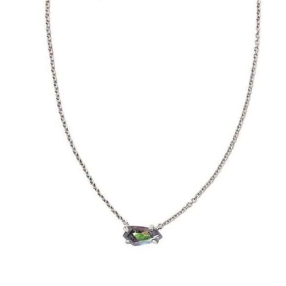 Kendra Scott NWT Alice Pendant Necklace in Blue iridescent - Picture 1 of 4